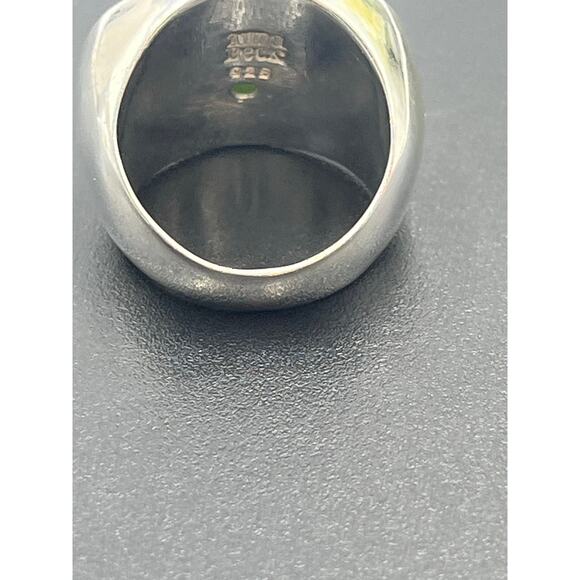 Anna Beck Sterling Silver Vermeil Chunky Oval Blue Quartz Gemstone Dots Ring 7.5 - Picture 6 of 11